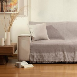 Ριχτάρι Βαμβακερό Πολυθρόνας Iris - Καφέ - Διάσταση: 180 x 180 cm