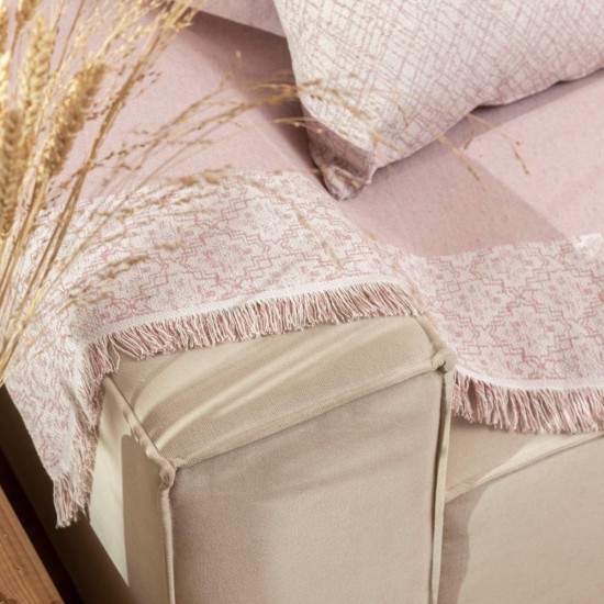 Ριχτάρι Βαμβακερό Πολυθρόνας Iris - Γκρι - Διάσταση: 180 x 180 cm