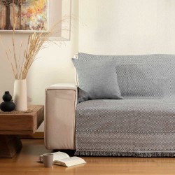 Ριχτάρι Βαμβακερό Διθέσιο Tribal - Μαύρο - Διάσταση: 180 x 250 cm