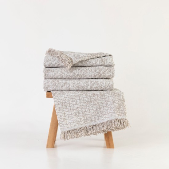 Ριχτάρι Βαμβακερό Διθέσιο Yaiza - Μαύρο - Διάσταση: 180 x 250 cm