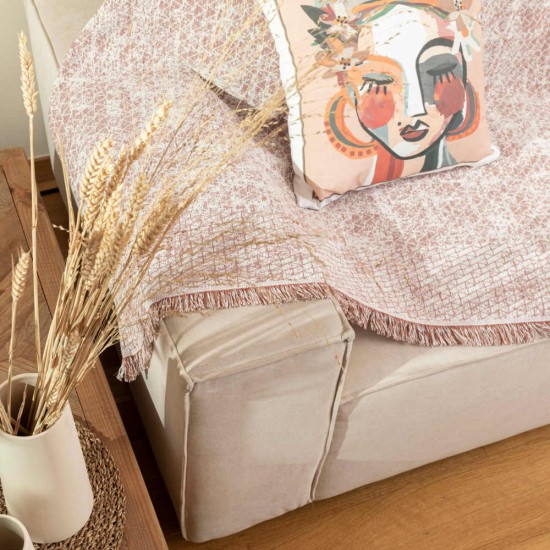 Ριχτάρι Βαμβακερό Διθέσιο Yaiza - Μαύρο - Διάσταση: 180 x 250 cm