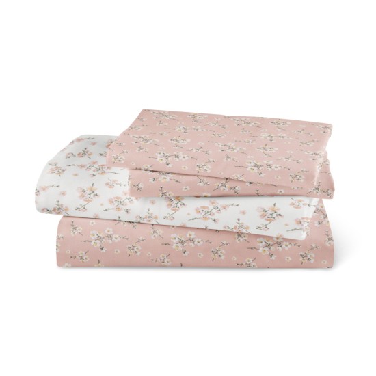 Σεντόνια Εμπριμέ Σετ Jasmine Ροζέ Υπέρδιπλα - Ροζέ - Διάσταση: (2) 240 x 260 cm + (2) 50 x 70 cm