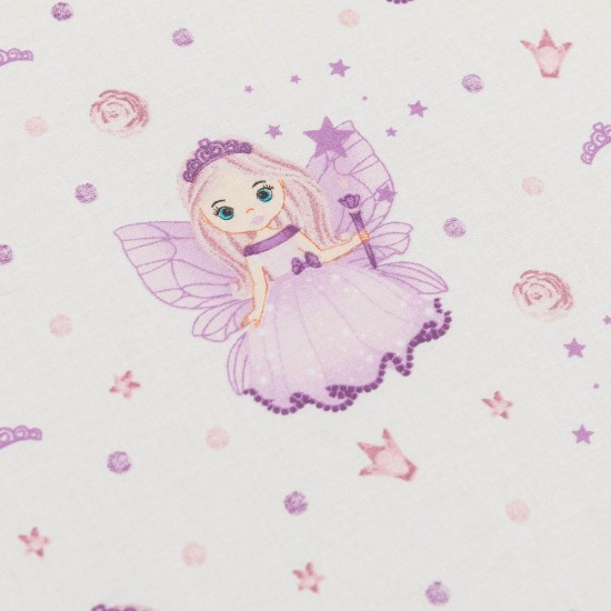 Σεντόνια Κούνιας Σετ Νεράιδα Λιλά - Λιλά - Διάσταση: (2) 120 x 160 cm + 30 x 40 cm