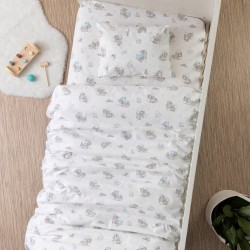 Σεντόνια Κούνιας Σετ Rocking Horse Σιέλ - Σιέλ - Διάσταση: (2) 120 x 160 cm + 30 x 40 cm