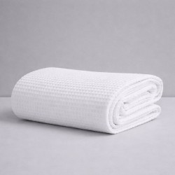 Κουβέρτα Πικέ Μονή Waffle Ξενοδοχείου 165X245 White