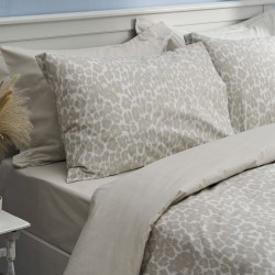 Μαξιλαροθήκες Salonica Leopar (μπεζ) σχέδιο πανωσέντονο
