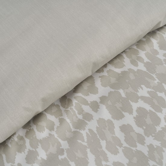 Σεντόνι διπλό 200x260εκ. Salonica Leopar (μπεζ) σχέδιο πανωσέντονο