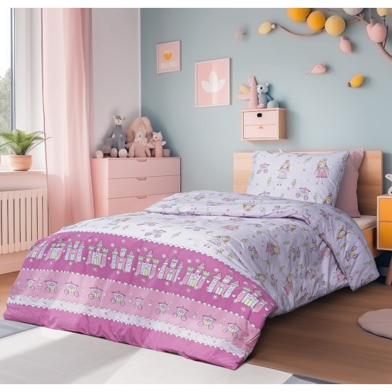 Beauty Home Σετ σεντόνια μονά Candy Art 6233 170x260 Λιλά