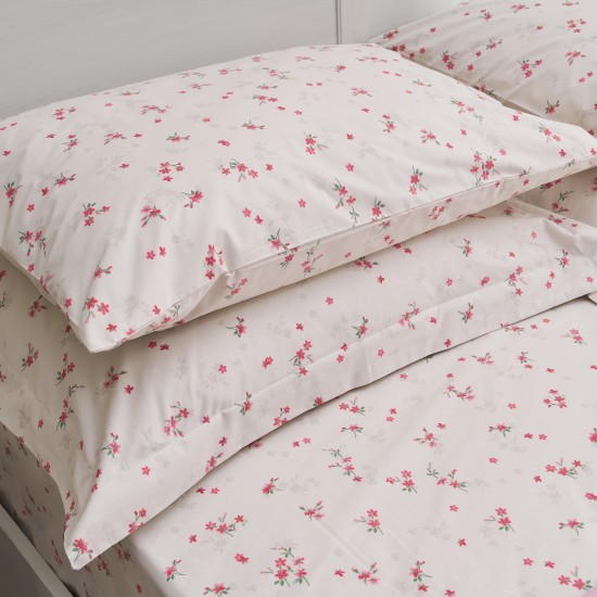 Σετ υπέρδιπλο 240x260εκ. Salonica Ρετρό (ροζ)