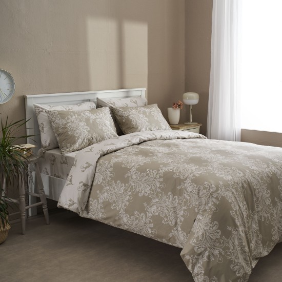 Παπλωματοθήκη διπλή 200x240εκ. Salonica Δαντέλα (μπεζ)