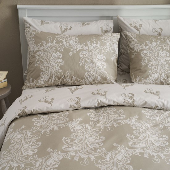 Παπλωματοθήκη διπλή 200x240εκ. Salonica Δαντέλα (μπεζ)