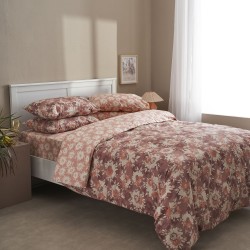 Σετ υπέρδιπλο 240x260εκ. Salonica Χρυσάνθεμο (κανελί)