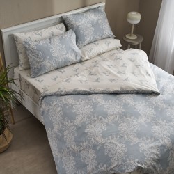 Παπλωματοθήκη διπλή 200x240εκ. Salonica Δαντέλα (γαλάζιο)