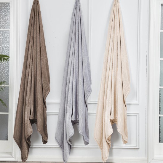 Κουβέρτα Jungle Υπέρδιπλη - Εκρού - Διάσταση: 220 x 240 cm