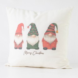 Μαξιλάρι Διακοσμητικό Χριστουγεννιάτικο Printed Σχέδιο 128 - Εκρού - Διάσταση: 45 x 45 cm