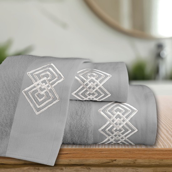 Πετσέτες Σετ 3ΤΜΧ Diamond - Λευκό - Διάσταση: 70 x 140 / 50 x 90 / 30 x 50 cm