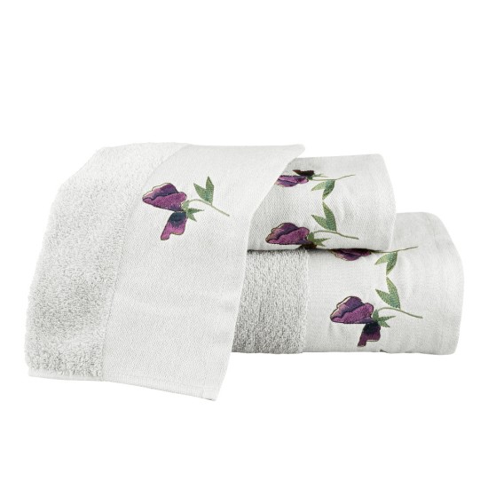 Πετσέτες Σετ 3ΤΜΧ Sweet Pea - 'Ωχρα - Διάσταση: 70 x 140 / 50 x 90 / 30 x 50 cm