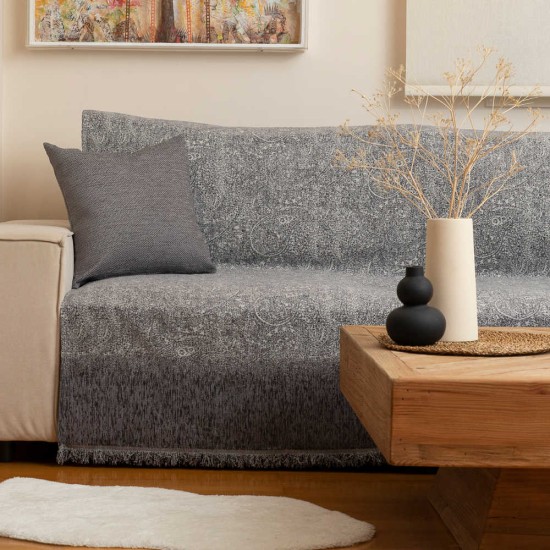 Ριχτάρι Σενίλ Διθέσιο Babylon - Γκρι - Διάσταση: 180 x 250 cm