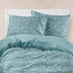 Σεντόνια Εμπριμέ Σετ Jasmine Πετρόλ Υπέρδιπλα - Πετρόλ - Διάσταση: (2) 240 x 260 cm + (2) 50 x 70 cm