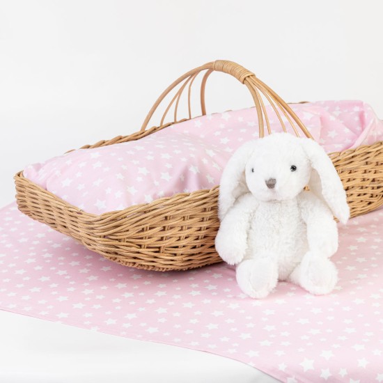 Σεντόνια Λίκνου Σετ Stars - Ροζ - Διάσταση: (2) 70 x 120 cm