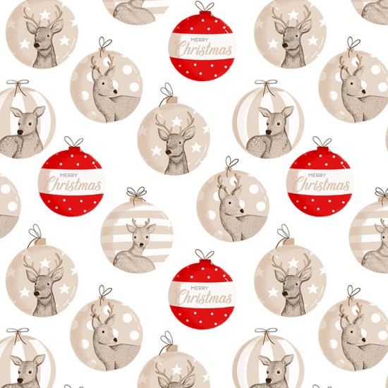 Τραβέρσα Χριστουγεννιάτικη Merry Christmas - Εκρού - Διάσταση: 50 x 180 cm