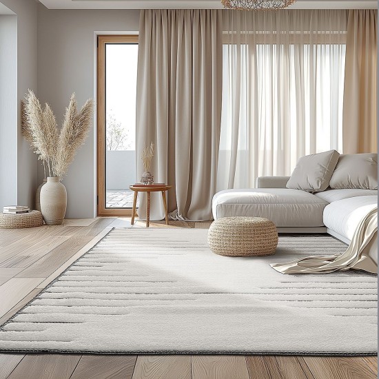 Beauty Home Χαλί Cozy Art 9637 200x290 Εκρού