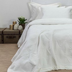 Κουβερλί Σετ Φαίδρα Εκρού Υπέρδιπλο - Εκρού - Διάσταση: 220 x 240 cm + (2) 50 x 70 cm