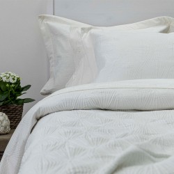 Κουβερλί Σετ Φαίδρα Εκρού Υπέρδιπλο - Εκρού - Διάσταση: 220 x 240 cm + (2) 50 x 70 cm