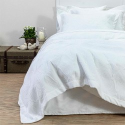 Κουβερλί Σετ Φαίδρα Λευκό Υπέρδιπλο - Λευκό - Διάσταση: 220 x 240 cm + (2) 50 x 70 cm