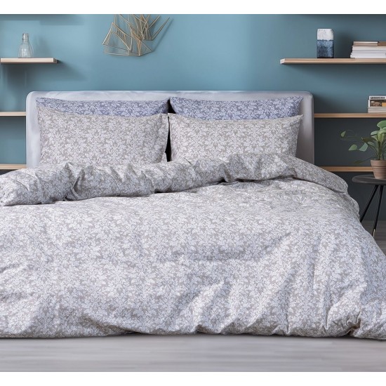 Beauty Home Σετ σεντόνια φανελένια υπέρδιπλα με λάστιχο Malbec Art 12630 170x200+32 Μπεζ