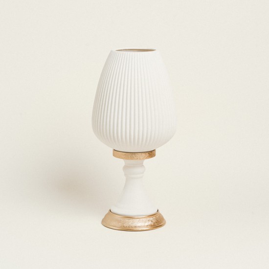 Beauty Home ΒΑΖΟ ΕΚΡΟΥ ΜΕ ΒΑΣΗ 48 cm