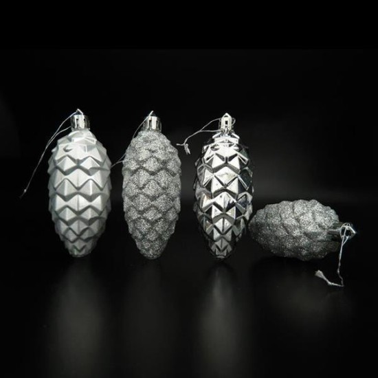 Beauty Home ΚΟΥΚΟΥΝΑΡΕΣ ΠΛΑΣΤΙΚΕΣ, ΑΣΗΜΙ, ΣΕΤ 4ΤΜΧ, 9x4cm