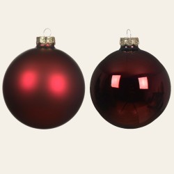 Beauty Home ΓΥΑΛΙΝΕΣ ΜΠΑΛΕΣ ΜΠΟΡΝΤΩ 10 CM ΣΕΤ 6 ΤΜΧ