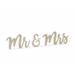 Beauty Home ΞΥΛΙΝΟ ΔΙΑΚΟΣΜΗΤΙΚΟ ΧΡΥΣΟ MR & MRS