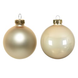 Beauty Home ΓΥΑΛΙΝΕΣ ΜΠΑΛΕΣ ΣΑΜΠΑΝΙ 6 CM ΣΕΤ 12 ΤΜΧ