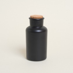 Beauty Home ΜΠΟΥΚΑΛΑΚΙ ΜΑΥΡΟ ΜΑΤ ΜΕ ΦΕΛΛΟ 17 x 8 cm 500 ml