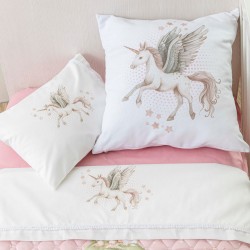 Μαξιλάρι Διακοσμητικό Printed Emeralda - Λευκό - Διάσταση: 45 x 45 cm