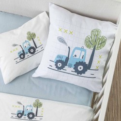 Μαξιλάρι Διακοσμητικό Printed Trucky - Λευκό - Διάσταση: 45 x 45 cm