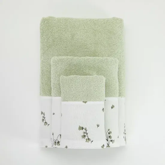 Πετσέτες Σετ 3ΤΜΧ Campanula - Πούδρα - Διάσταση: 70 x 140 / 50 x 90 / 30 x 50 cm