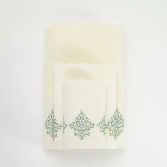 Πετσέτες Σετ 2ΤΜΧ Damask - Εκρού - Διάσταση: 50 x 90 / 30 x 50 cm