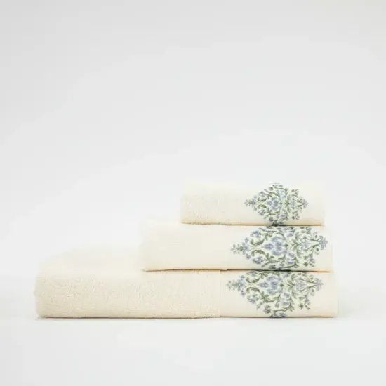 Πετσέτες Σετ 2ΤΜΧ Damask - Εκρού - Διάσταση: 50 x 90 / 30 x 50 cm