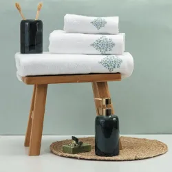 Πετσέτες Σετ 2ΤΜΧ Damask - Εκρού - Διάσταση: 50 x 90 / 30 x 50 cm