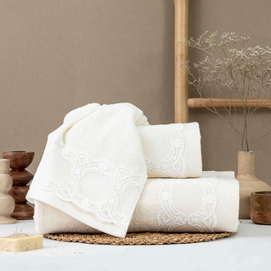 Πετσέτες Σετ 2ΤΜΧ Δάφνη - Εκρού - Διάσταση: 50 x 90 / 30 x 50 cm