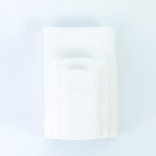 Πετσέτες Σετ 2ΤΜΧ Δάφνη - Εκρού - Διάσταση: 50 x 90 / 30 x 50 cm