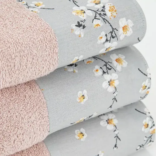 Πετσέτες Σετ 3ΤΜΧ Jasmine - Πετρόλ - Διάσταση: 70 x 140 / 50 x 90 / 30 x 50 cm