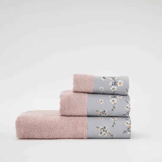 Πετσέτες Σετ 3ΤΜΧ Jasmine - Πετρόλ - Διάσταση: 70 x 140 / 50 x 90 / 30 x 50 cm