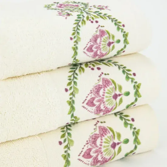 Πετσέτες Σετ 3ΤΜΧ Lotus - Λευκό - Διάσταση: 70 x 140 / 50 x 90 / 30 x 50 cm
