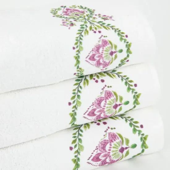 Πετσέτες Σετ 3ΤΜΧ Lotus - Λευκό - Διάσταση: 70 x 140 / 50 x 90 / 30 x 50 cm