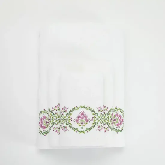 Πετσέτες Σετ 3ΤΜΧ Lotus - Λευκό - Διάσταση: 70 x 140 / 50 x 90 / 30 x 50 cm