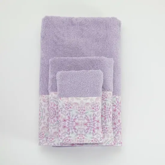Πετσέτες Σετ 3ΤΜΧ Μάνταλα - Λιλά - Διάσταση: 70 x 140 / 50 x 90 / 30 x 50 cm